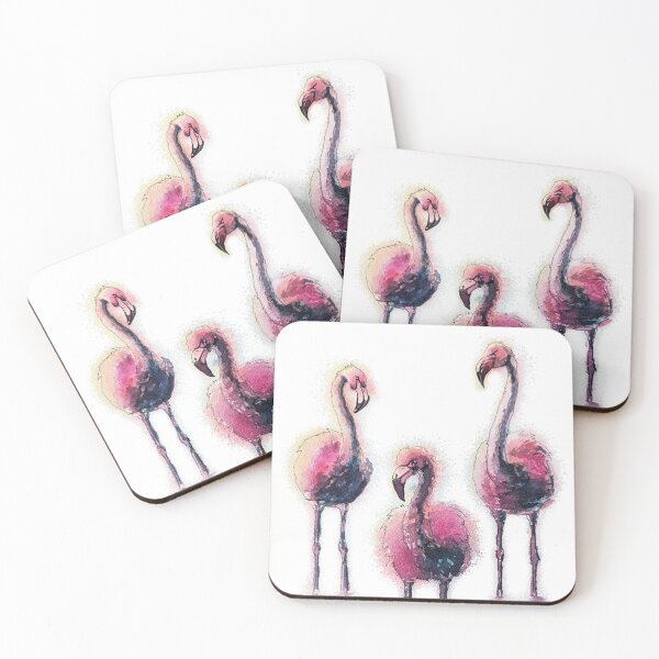 Item preview, Gangster Flamingos in Leg Warmers designed and sold by MarieLeRiz-Art.