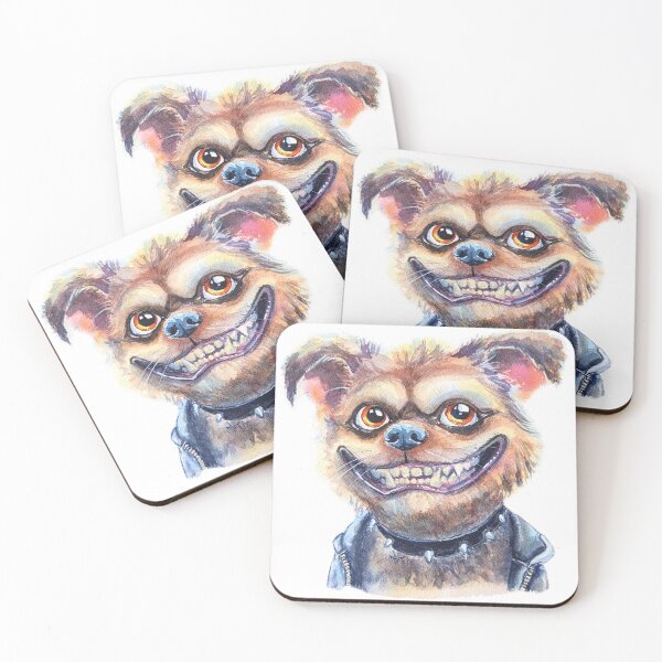 Item preview, Mischievous Mad Dog with a Grin designed and sold by MarieLeRiz-Art.