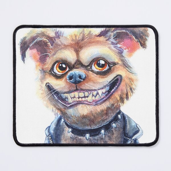 Item preview, Mischievous Mad Dog with a Grin designed and sold by MarieLeRiz-Art.