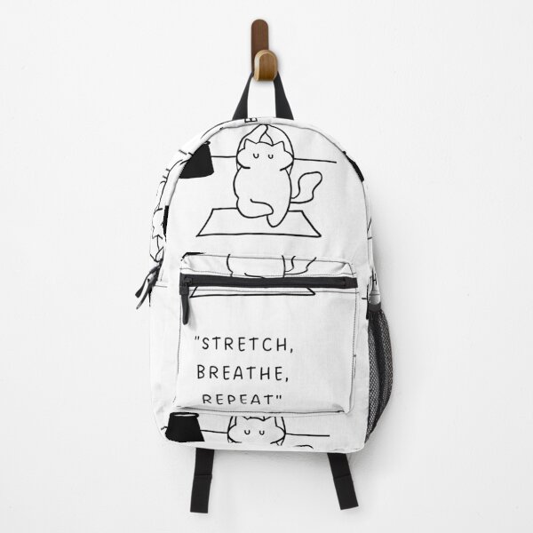 Item preview, Stretch, Breathe, Repeat | Yoga Cat Illustration designed and sold by RM-Journey.