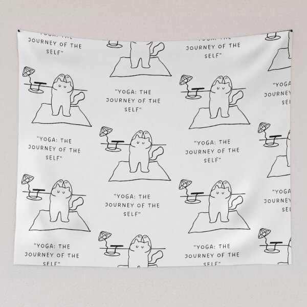 Item preview, Yoga: The Journey of the Self | Yoga Cat Illustration designed and sold by RM-Journey.
