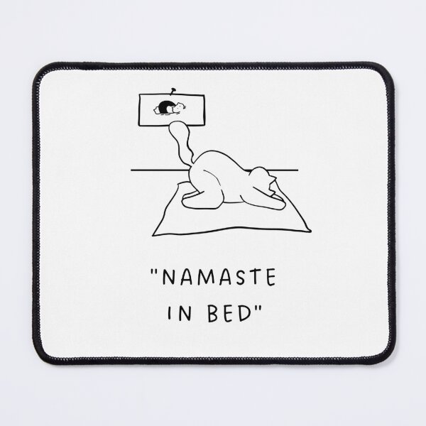Item preview, Namaste in Bed | Yoga Cat Illustration designed and sold by RM-Journey.