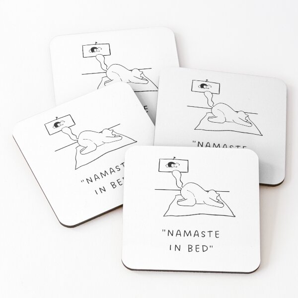 Item preview, Namaste in Bed | Yoga Cat Illustration designed and sold by RM-Journey.