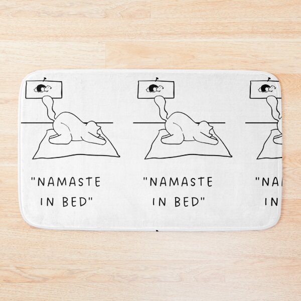 Item preview, Namaste in Bed | Yoga Cat Illustration designed and sold by RM-Journey.