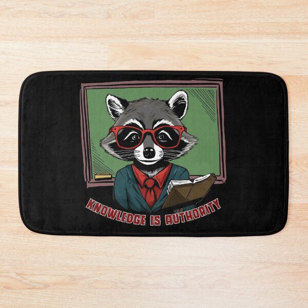 Item preview, Knowledge is Authority, Teacher raccoon. designed and sold by DONandEK.