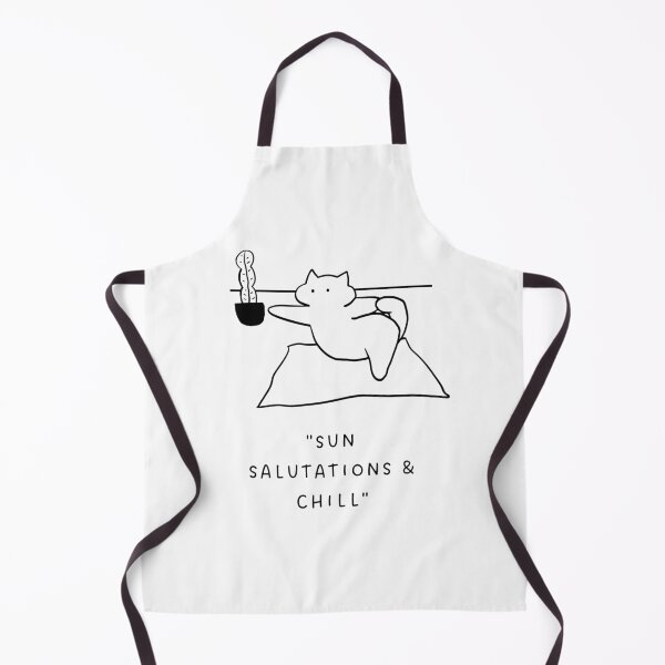 Item preview, Sun Salutations & Chill | Yoga Cat Illustration designed and sold by RM-Journey.