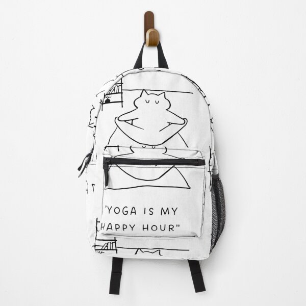 Item preview, Yoga is My Happy Hour | Yoga Cat Illustration designed and sold by RM-Journey.
