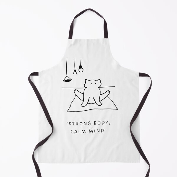 Item preview, Strong Body, Calm Mind | Yoga Cat Illustration designed and sold by RM-Journey.