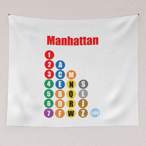 Item preview, Manhattan train lines red  designed and sold by Mozart3.