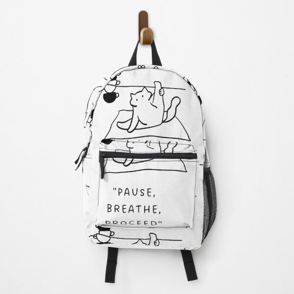 Item preview, Pause, Breathe, Proceed | Yoga Cat Illustration designed and sold by RM-Journey.
