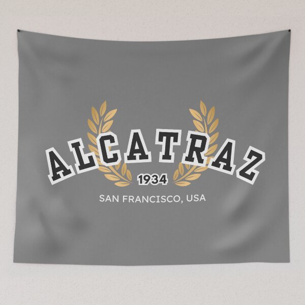 Item preview, Alcatraz Prison “Varsity,” Black and White designed and sold by UNK-Fatigues.