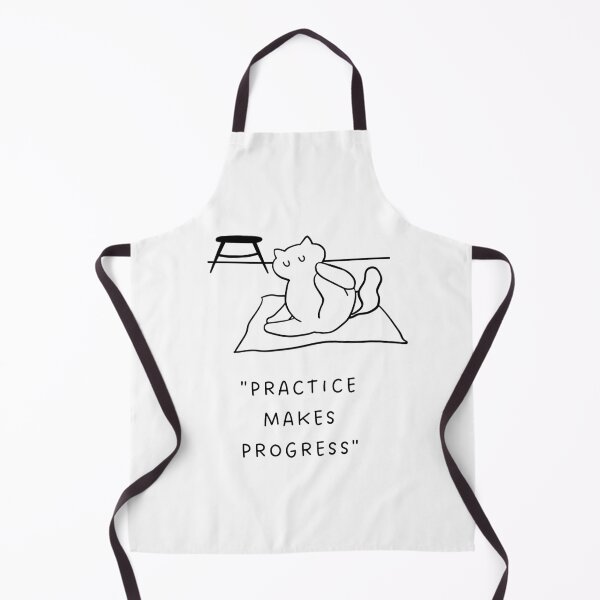 Item preview, Practice Makes Progress | Yoga Cat Illustration designed and sold by RM-Journey.