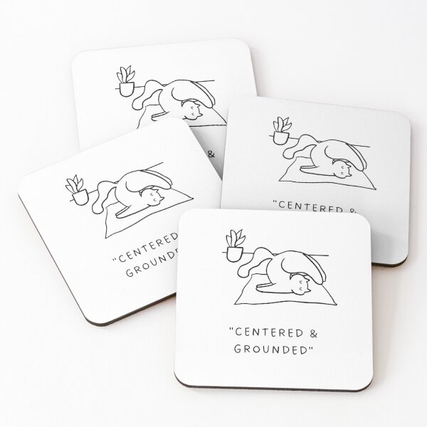 Item preview, Centered & Grounded | Yoga Cat Illustration designed and sold by RM-Journey.