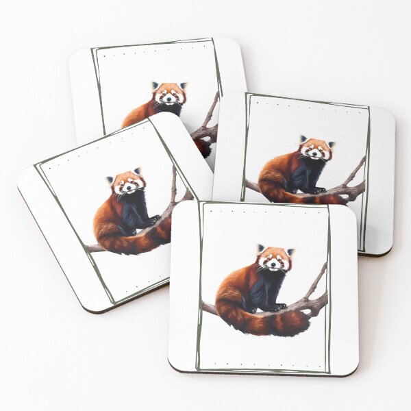 Item preview, Red Panda on Branch designed and sold by BearBrush.