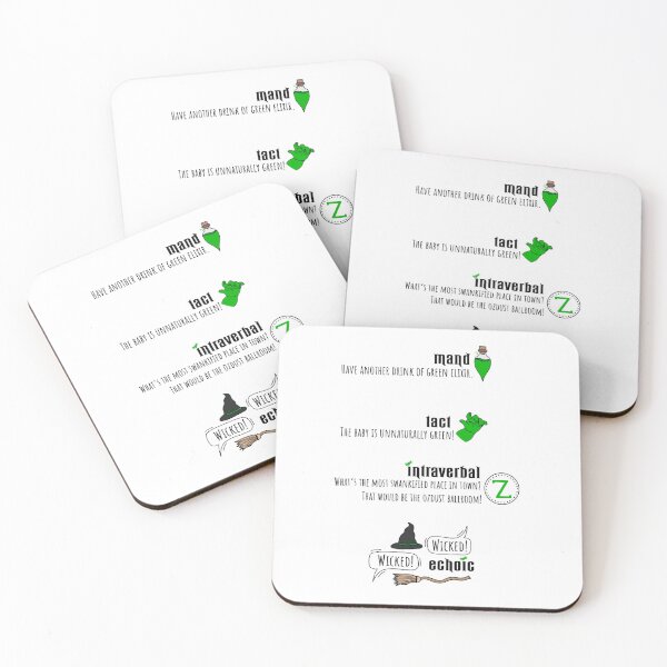 Item preview, Green musical verbal operants designed and sold by bcbayay designs.