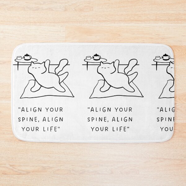 Item preview, Align Your Spine, Align Your Life | Yoga Cat Illustration designed and sold by RM-Journey.