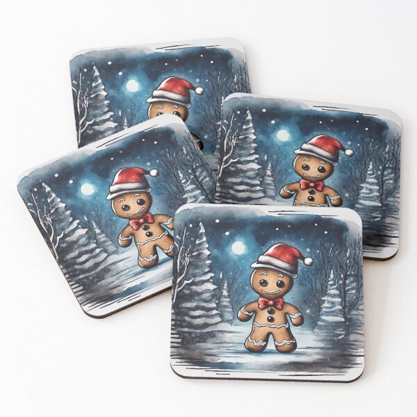 Item preview, Christmas and Holiday Gingerbread man - Watercolor & Ink 21 designed and sold by KBMediaArt.