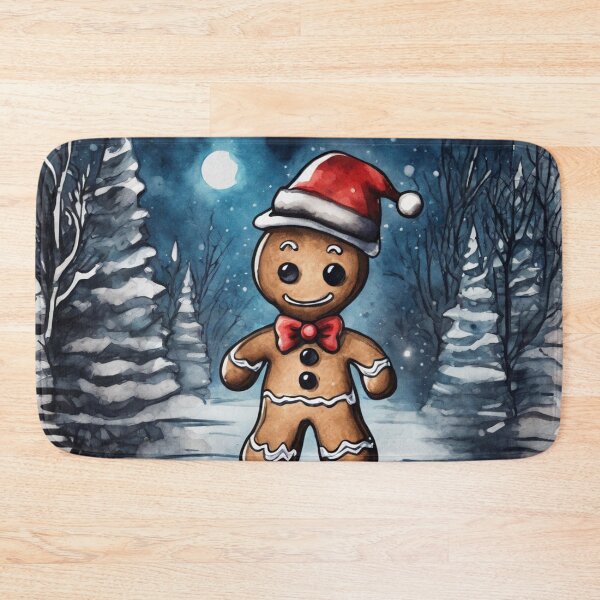 Item preview, Christmas and Holiday Gingerbread man - Watercolor & Ink 21 designed and sold by KBMediaArt.