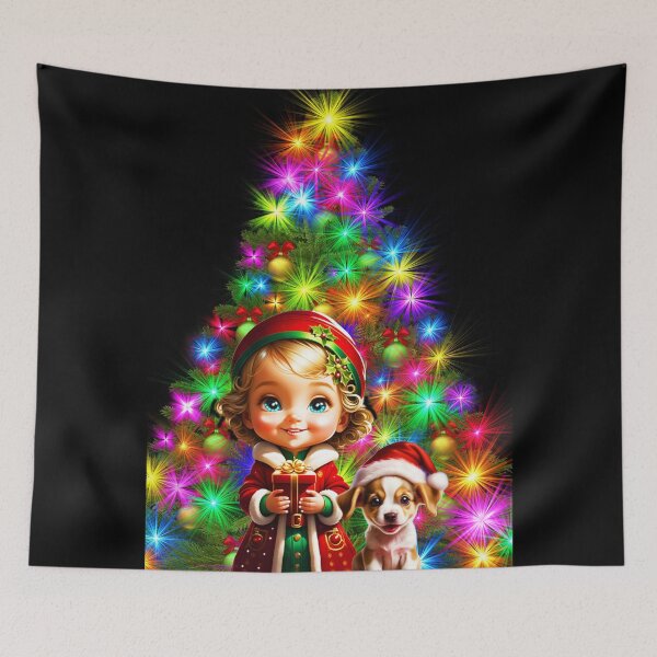 Item preview, LIL ONE AND PUP WISH YOU A MERRY CHRISTMAS designed and sold by Tammera.