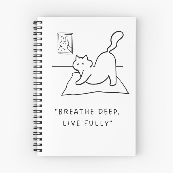 Item preview, Breathe Deep, Live Fully | Yoga Cat Illustration designed and sold by RM-Journey.