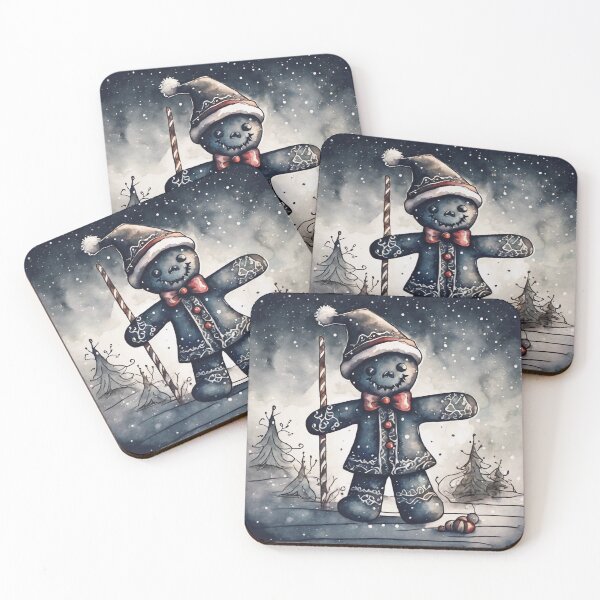 Item preview, Christmas and Holiday Gingerbread man - Watercolor & Ink 22 designed and sold by KBMediaArt.