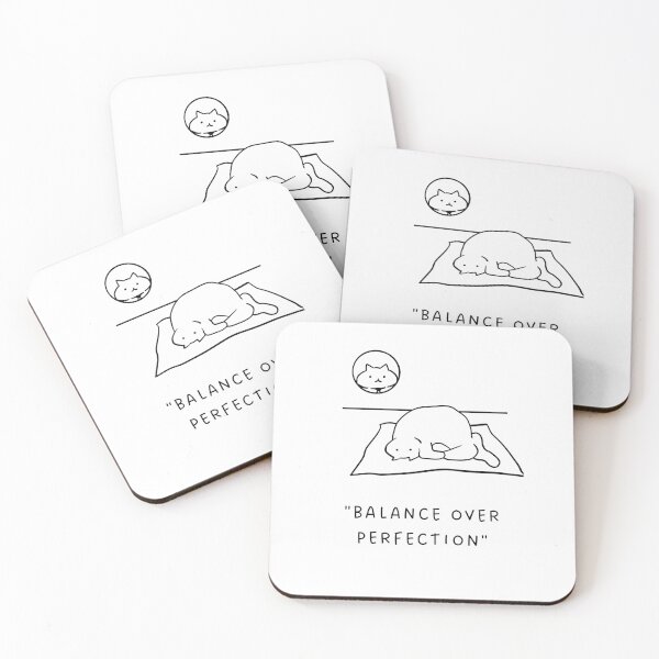 Item preview, Balance Over Perfection | Yoga Cat Illustration designed and sold by RM-Journey.