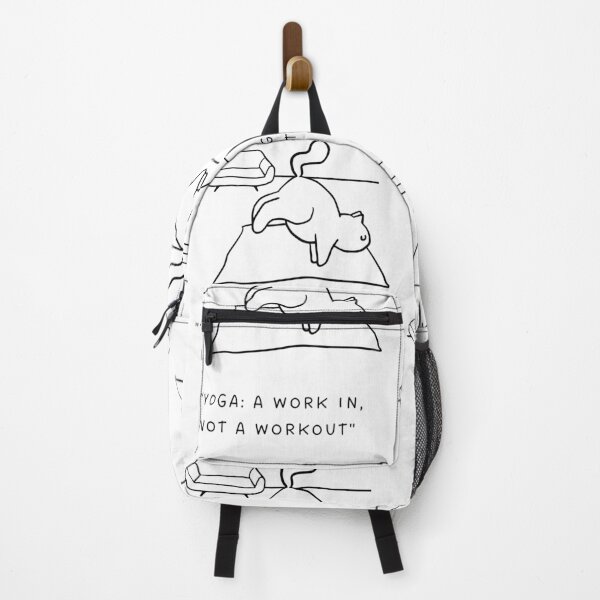 Item preview, Yoga: A Work In, Not a Workout | Yoga Cat Illustration designed and sold by RM-Journey.