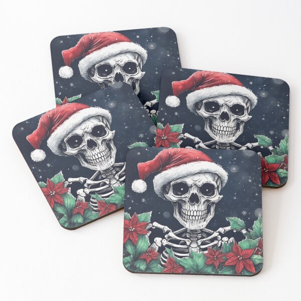 Item preview, Christmas and Holiday Skeleton - Watercolor & Ink 1 designed and sold by KBMediaArt.