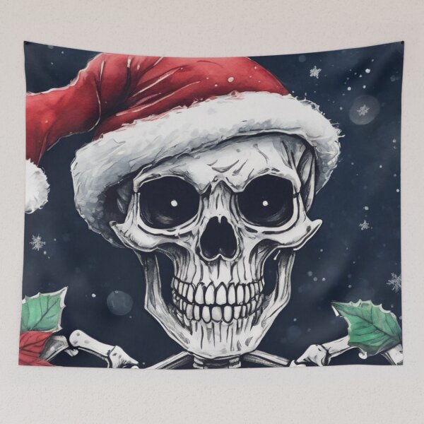 Item preview, Christmas and Holiday Skeleton - Watercolor & Ink 1 designed and sold by KBMediaArt.