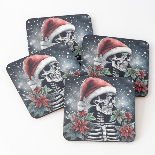 Item preview, Christmas and Holiday Skeleton - Watercolor & Ink 4 designed and sold by KBMediaArt.