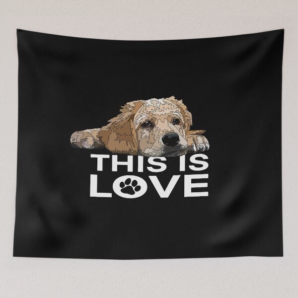Item preview, This Is Love Golden Retriever Puppy designed and sold by Just-Arts-4U.