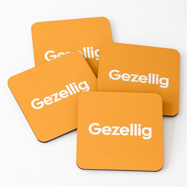 Item preview, Gezellig on orange designed and sold by mooskdesign.