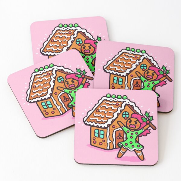 Item preview, Vintage Feminist Festive Female Rage Gingerbread House Christmas Cookie  designed and sold by FaydeFlora.