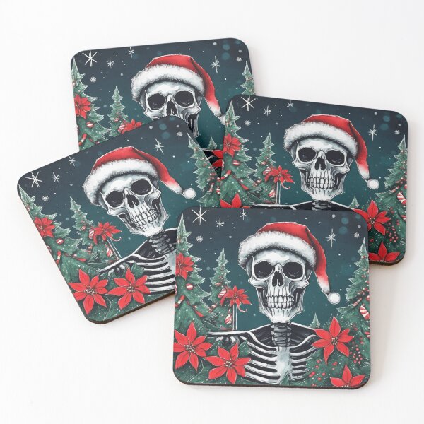 Item preview, Christmas and Holiday Skeleton - Watercolor & Ink 11 designed and sold by KBMediaArt.