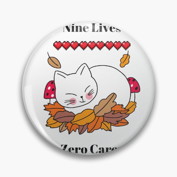 Item preview, Nine Lives Zero Cares Cat designed and sold by cheezywheezy.