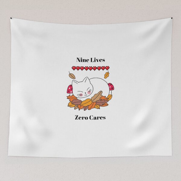 Item preview, Nine Lives Zero Cares Cat designed and sold by cheezywheezy.