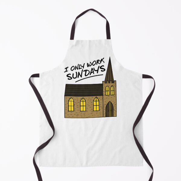 Item preview, I Only Work Sundays, Church Vicar Pastor Funny designed and sold by doodlerob.