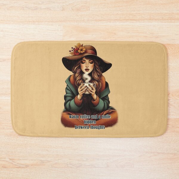 Item preview, the warm coffee and a smile hidden between thoughts designed and sold by tenstoriesshop.