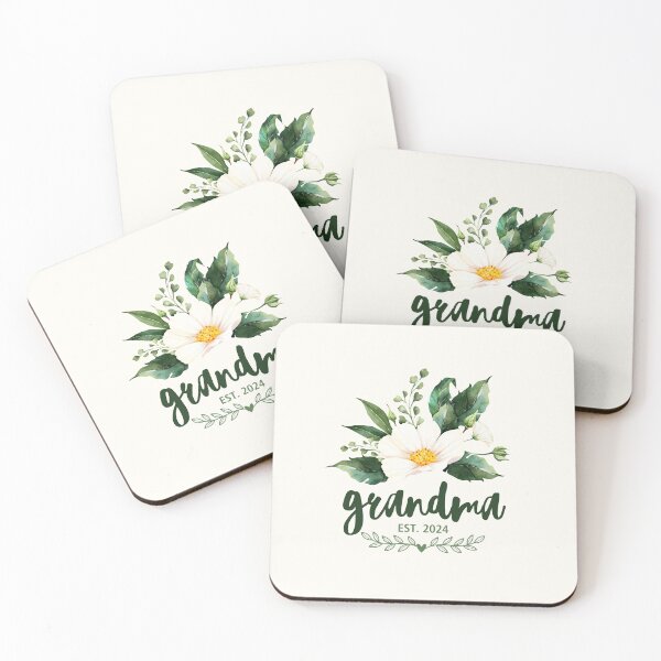 Item preview, Grandma EST 2024 - Jasmine Flower - Sweet Gift designed and sold by patternjp.