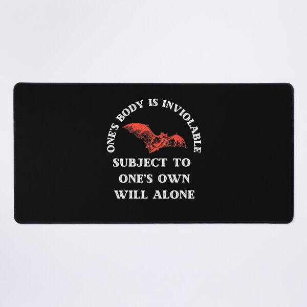 Item preview, One’s body is inviolable, subject to one’s own will alone bat white and red designed and sold by Denvervineart.
