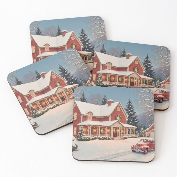 Item preview, VINTAGE CHRISTMAS COUNTRY OUTDOOR SNOW SCENE ART #8 designed and sold by Arts4U.