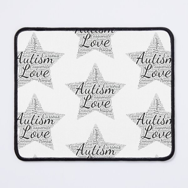 Item preview, Autism Star Words - Fancy Text Black designed and sold by TheSilentArtists.