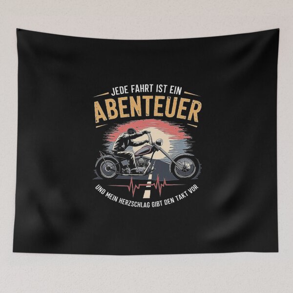 Item preview, Every Ride is an Adventure - Biker Heartbeat Design designed and sold by love3617.