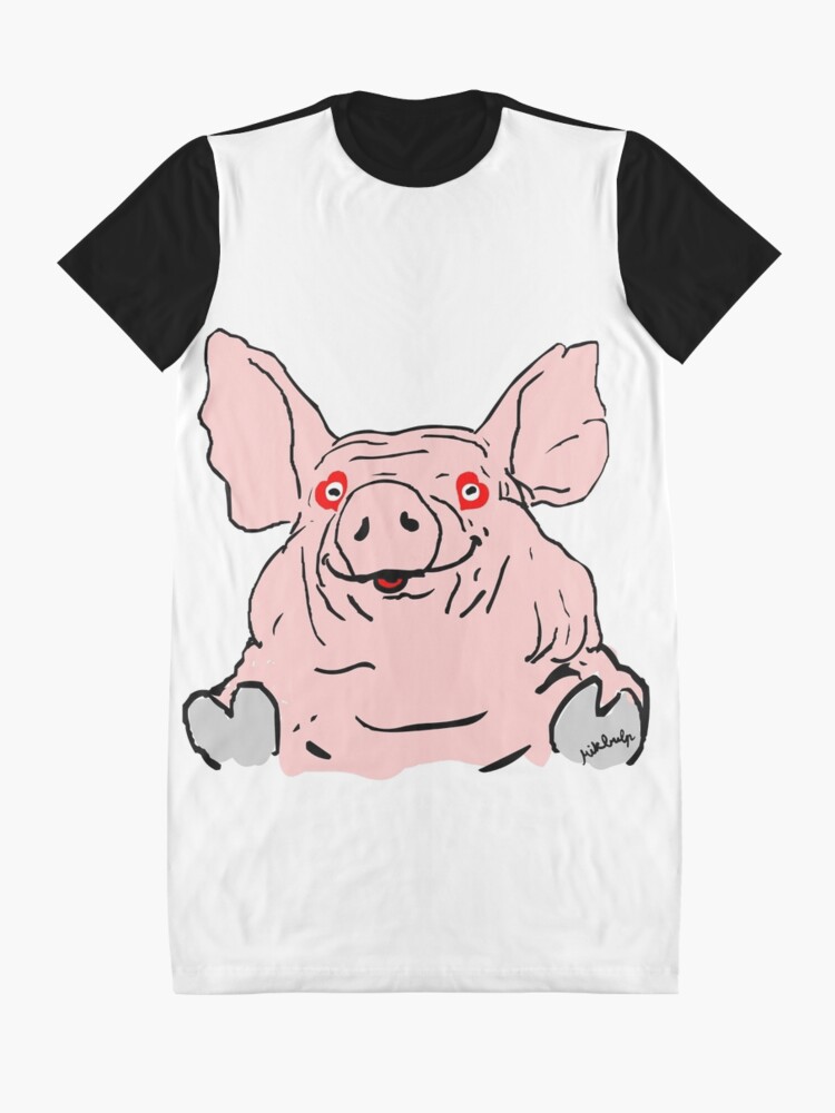 Alternate view of pig love Graphic T-Shirt Dress