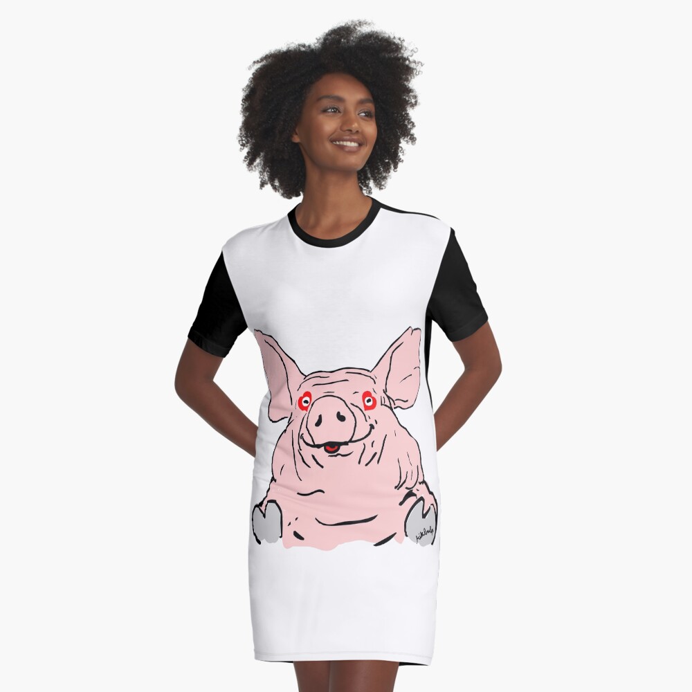 pig love Graphic T-Shirt Dress