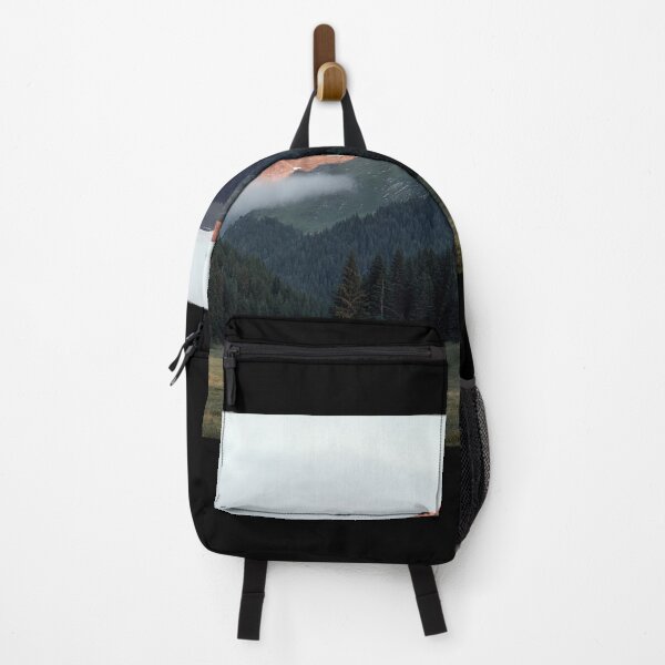 Item preview, Lone Cabin in Tranquil Mountain Wilderness at Dawn with Mist designed and sold by regnumsaturni.