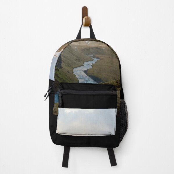 Item preview, Majestic Waterfall in Iceland with Serene Landscape designed and sold by regnumsaturni.