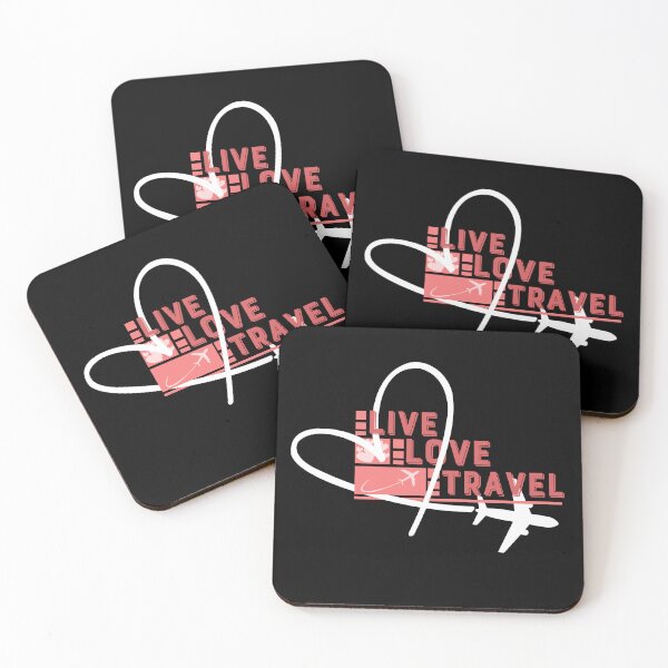 Item preview, romantic travel couple vacation for wife and girlfriend, live love travel design lovely airplane travel designed and sold by LuxeGraphix.