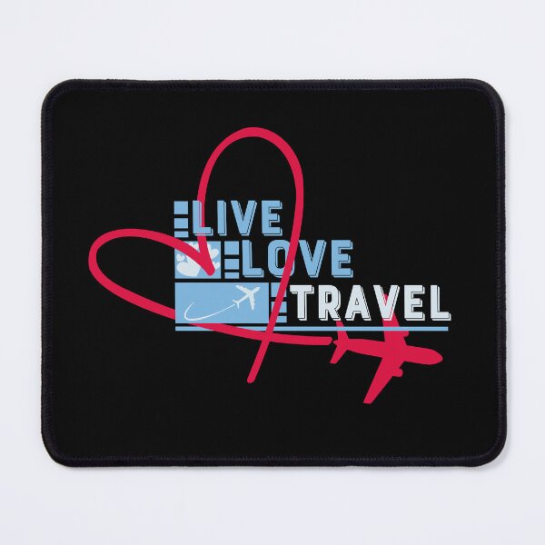 Item preview, romantic travel couple vacation for wife and girlfriend, live love travel design lovely airplane travel designed and sold by LuxeGraphix.