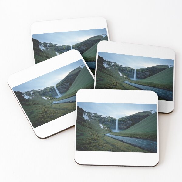Item preview, Majestic Waterfall in Iceland Under Blue Sky designed and sold by regnumsaturni.